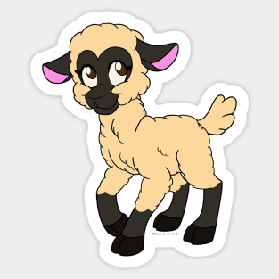 Sweet Sheep - (Oxford w/ Brown Eyes) Sticker